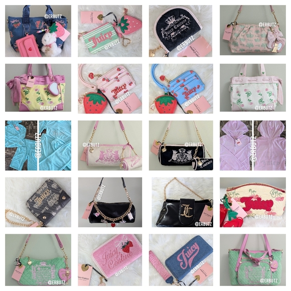 Juicy Couture Angel Fashion Icon Bucket Bag with Chain and Rhinestone Detail 💎 - Picture 16 of 17